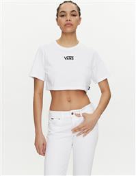 T-SHIRT FLYING V CREW CROP II VN000GFF ΛΕΥΚΟ REGULAR FIT VANS