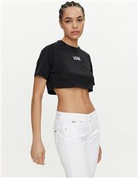 T-SHIRT FLYING V CREW CROP II VN000GFF ΜΑΥΡΟ REGULAR FIT VANS