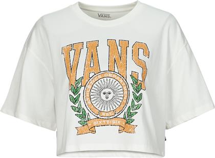 T-SHIRT ΜΕ ΚΟΝΤΑ ΜΑΝΙΚΙΑ FIRST TEAM RELAX CROP VANS