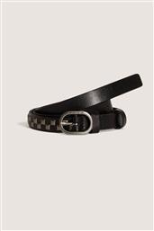 UNISEX ΖΩΝΗ ΜΕ ΜΕΤΑΛΛΙΚΗ ΑΓΚΡΑΦΑ - VN000QCKBLK1 ΜΑΥΡΟ VANS