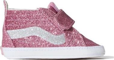 ΒΡΕΦΙΚΑ ΠΑΠΟΥΤΣΙΑ ΑΓΚΑΛΙΑΣ SK8-HI ΓΙΑ ΚΟΡΙΤΣΙΑ PINK GLITTER (ΜΕΓΕΘΗ 17-18) - ΡΟΖ VANS