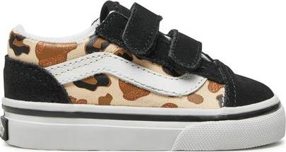 ΒΡΕΦΙΚΑ ΠΑΠΟΥΤΣΙΑ OLD SKOOL ΓΙΑ ΚΟΡΙΤΣΙΑ LEOPARD - ΜΑΥΡΟ VANS