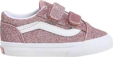 ΒΡΕΦΙΚΑ ΠΑΠΟΥΤΣΙΑ OLD SKOOL ΓΙΑ ΚΟΡΙΤΣΙΑ PINK GLITTER (ΜΕΓΕΘΗ 20-26) - ΡΟΖ VANS