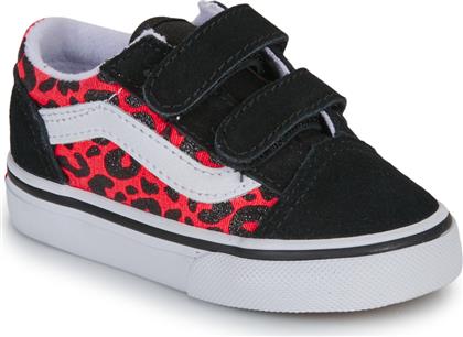 XΑΜΗΛΑ SNEAKERS OLD SKOOL V GLITTER LEOPARD DIVA PINK VANS