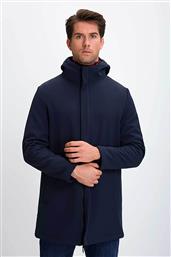 ΑΝΔΡΙΚΟ ΜΠΟΥΦΑΝ ΜΕ ΚΟΥΚΟΥΛΑ ΜΟΝΟΧΡΩΜΟ REGULAR FIT ''T.COAT'' - D109000031106100 ΜΠΛΕ ΣΚΟΥΡΟ VARDAS