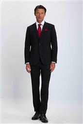 ΑΝΔΡΙΚΟ ΚΟΣΤΟΥΜΙ ΜΟΝΟΧΡΩΜΟ SLIM FIT - D101000731405101 ΜΑΥΡΟ VARDAS