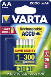 1X2 RECHARGEABLE ACCU AA NIMH 2600 MAH MIGNON VARTA