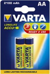 ΕΠΑΝΑΦΟΡΤΙΖΟΜΕΝΕΣ ΜΠΑΤΑΡΙΕΣ AA NIMH 2100MAH 1.2 V 2 ΤΕΜΑΧΙΑ VARTA