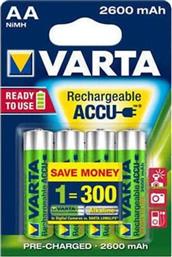 ΕΠΑΝΑΦΟΡΤΙΖΟΜΕΝΕΣ ΜΠΑΤΑΡΙΕΣ AA NIMH 2600MAH 1.2 V 4 ΤΕΜΑΧΙΑ VARTA