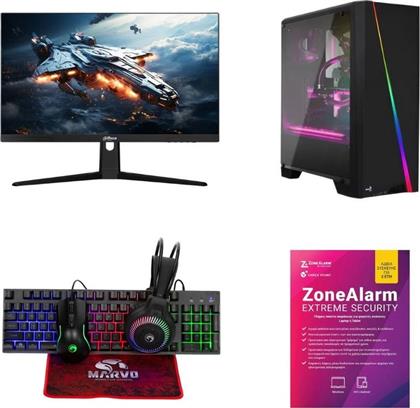 BUNDLE DESKTOP (RYZEN 5-3400G/8GB/240GB SSD/FREEDOS) + DAHUA GAMING MONITOR 27 FHD IPS 180HZ 0.5MS + ΣΕΤ GAMING 4 IN 1 CM416 + ANTIVIRUS CHECKPOINT VENGEANCE