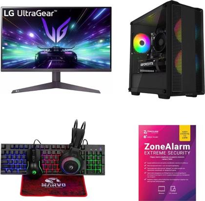 BUNDLE DESKTOP (RYZEN 5-5500/16GB/512GB SSD/GEFORCE RTX 3050/ WINDOWS11 HOME) + LG GAMING MONITOR 24 24GS50F FHD VA 180HZ 1MS + ΣΕΤ GAMING 4 IN 1 CM416 + ANTIVIRUS CHECKPOINT VENGEANCE