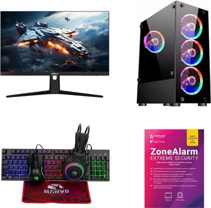 BUNDLE DESKTOP (RYZEN 5-5600G/8GB/240GB SSD/RADEON VEGA 7 GRAPHICS/FREEDOS) + DAHUA GAMING MONITOR 27 FHD IPS 180HZ 0.5MS + ΣΕΤ GAMING 4 IN 1 CM416 + ANTIVIRUS CHECKPOINT VENGEANCE