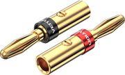 1 PAIR SPEAKER BANANA PLUGS GOLD PLATED VENTION