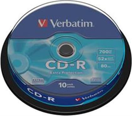 CD-R 700MB 52X - CAKE 10 ΤΕΜ - ΜΕΣΟ ΑΠΟΘΗΚΕΥΣΗΣ VERBATIM