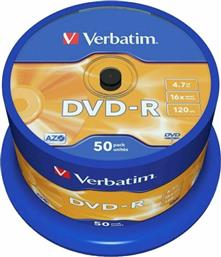 ΔΙΣΚΟΙ CD/DVD DVD-R 4.7GB 50ΤΜΧ VERBATIM