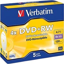 ΔΙΣΚΟΙ CD/DVD DVD+RW 4.7GB 5ΤΜΧ VERBATIM