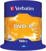 DVD-R 16X 4.7GB CAKEBOX 100PCS VERBATIM
