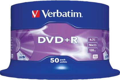 DVD+R 16X 4,7GB - SPINDLE 50 ΤΕΜ - ΜΕΣΟ ΑΠΟΘΗΚΕΥΣΗΣ VERBATIM