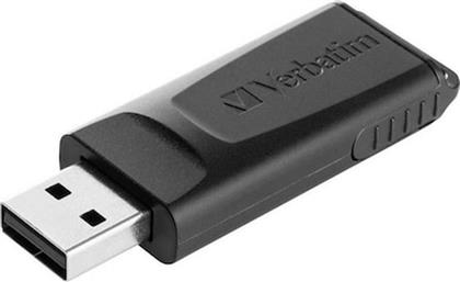 SLIDER 128GB USB 2.0 STICK ΜΑΥΡΟ VERBATIM