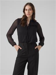 ΜΠΛΟΥΖΑΚΙ MILLA 10295551 ΜΑΥΡΟ REGULAR FIT VERO MODA