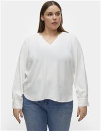 ΜΠΛΟΥΖΑΚΙ ALVA 10301890 ΛΕΥΚΟ REGULAR FIT VERO MODA CURVE