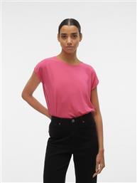 T-SHIRT AVA 10284468 ΡΟΖ REGULAR FIT VERO MODA