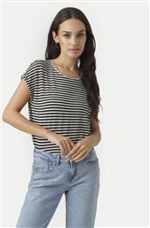 T-SHIRT AVA 10284469 ΜΑΥΡΟ REGULAR FIT VERO MODA