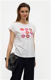 T-SHIRT CYSMA 10328272 ΛΕΥΚΟ REGULAR FIT VERO MODA