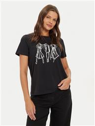 T-SHIRT ROMY 10320297 ΜΑΥΡΟ REGULAR FIT VERO MODA