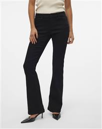 VMELLY MR FLARED JEANS BLK VERO MODA