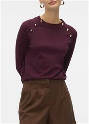 VMHAPPY LS O-NECK BUTTON PULLOVER BOO VERO MODA