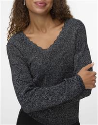 VMNEWLEX SHINE DOUBLE LS V-NECK PULL. VERO MODA