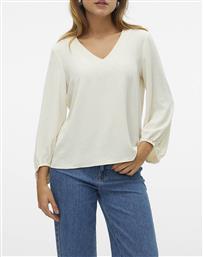 VMOLIVIA L/S V-NECK TOP WVN BTQ GA VERO MODA