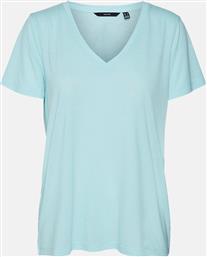 VMSPICY SS V-NECK TOP JRS 10260455-LIMPET SHELL TURQUOISE VERO MODA