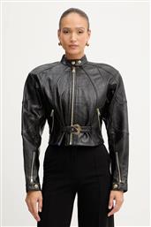 ΔΕΡΜΑΤΙΝO JACKET ΧΡΩΜΑ: ΜΑΥΡΟ, 79HAVP03 CP021 VERSACE JEANS COUTURE