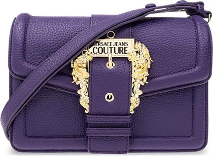 ΓΥΝΑΙΚΕΙΑ ΤΣΑΝΤΑ CROSSBODY ΜΟΝΟΧΡΩΜΗ ΜΕ ΜΕΤΑΛΛΙΚΗ BAROQUE ΑΓΚΡΑΦΑ ''COUTURE 01'' - 75VA4BF1ZS413 ΜΟΒ VERSACE JEANS COUTURE