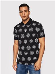 POLO PRINT COIN 72GAG626 ΜΑΥΡΟ REGULAR FIT VERSACE JEANS COUTURE από το MODIVO