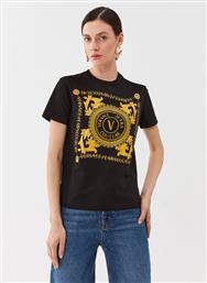 T-SHIRT 75HAHF07 ΜΑΥΡΟ REGULAR FIT VERSACE JEANS COUTURE