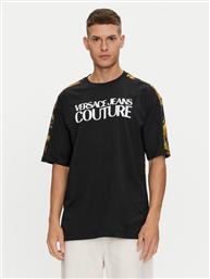 T-SHIRT 76GAH613 ΜΑΥΡΟ REGULAR FIT VERSACE JEANS COUTURE