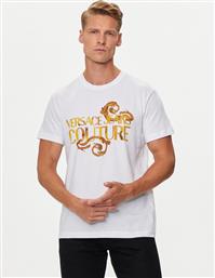 T-SHIRT 76GAHG00 ΛΕΥΚΟ REGULAR FIT VERSACE JEANS COUTURE