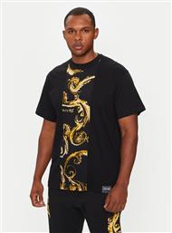 T-SHIRT 77GAH612 JS388 ΜΑΥΡΟ REGULAR FIT VERSACE JEANS COUTURE