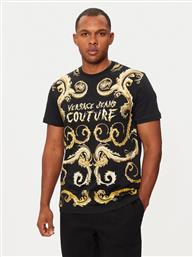 T-SHIRT 77GAH6SC ΜΑΥΡΟ REGULAR FIT VERSACE JEANS COUTURE από το MODIVO