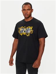 T-SHIRT 77GAHE05 CJ00E ΜΑΥΡΟ REGULAR FIT VERSACE JEANS COUTURE