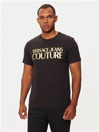 T-SHIRT 77GAHT05 ΜΑΥΡΟ REGULAR FIT VERSACE JEANS COUTURE από το MODIVO