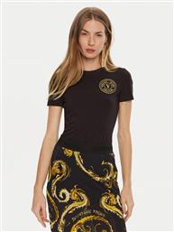 T-SHIRT 77HAHT00 ΜΑΥΡΟ REGULAR FIT VERSACE JEANS COUTURE από το MODIVO