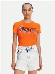 T-SHIRT 78HAHC05 ΠΟΡΤΟΚΑΛΙ SLIM FIT VERSACE JEANS COUTURE