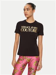 T-SHIRT 78HAHT01 ΜΑΥΡΟ REGULAR FIT VERSACE JEANS COUTURE