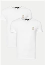 ΣΕΤ 2 T-SHIRTS AU10193 1A10011 ΛΕΥΚΟ SLIM FIT VERSACE