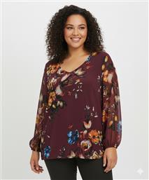 ΜΠΛΟΥΖΑ ΜΕ FLORAL ΕΜΠΡΙΜΕ PRINT PLUS SIZE - ΜΠΟΡΝΤΟ VERTICE