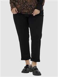 ΠΑΝΤΕΛΟΝΙ ΙΣΙΑΣ ΓΡΑΜΜΗΣ ΜΕ ΡΕΒΕΡ PLUS SIZE - ΜΑΥΡΟ VERTICE